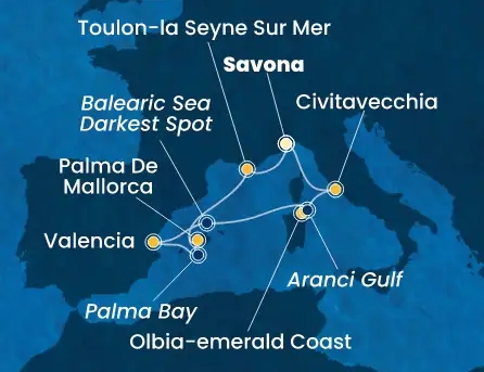 Baleár- és Tirrén-tengeri ékkövek csoportos hajóút